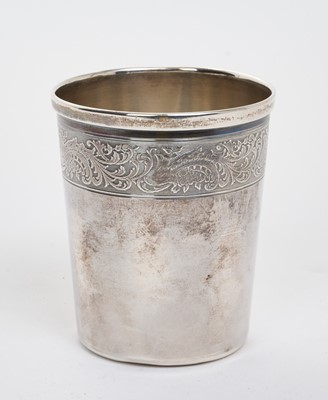 Lot 233 - Late 19th / early 20th century French silver beaker