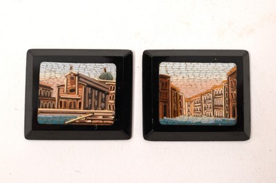 Lot 753 - Two 19th century Italian micromosaic plaques