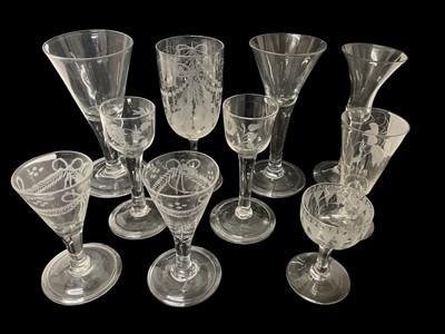 Lot 12 - Group of Georgian drinking glasses