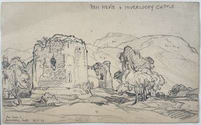 Lot 1191 - *Leonard Squirrell (1893-1979) two pencil sketches and a signed etching