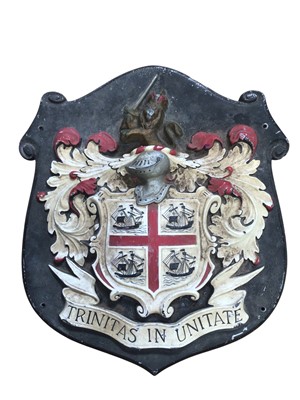 Lot 2961 - Old fibreglass crest of shipping interest