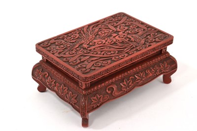 Lot 856 - Japanese cinnabar lacquer stand