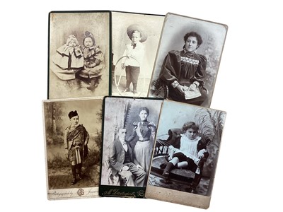 Lot 1102 - Cabinet & Carte de Visite cards selection mostly singular portrait and full length studies (Qty)