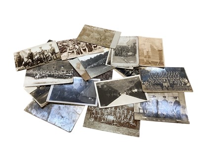 Lot 1109 - Postcards & photographs military interest including real photographic group events, inspections World War I trenches, European regiments etc.