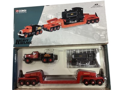 Lot 1929 - Corgi Classics Limited Edition Heavy Haulage 1;50 Scale diecast Sunter Bros. Ltd Scammell Constructor and 24 WheelLow Loader with load, boxed #17602' Annis & Co Ltd Diamond T Ballast with Gi...