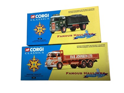 Lot 1932 - Corgi Classic diecast August 1995 Commemorative ERF 8 Wheel Rigid with Load and unpainted figures #09802, Famous Hauliers including Beresford Transport Foden S21 6 Wheel Dropside Lorry #14001, D M...