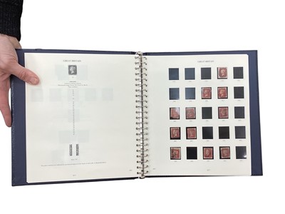 Lot 1126 - Stamps G.B. Queen Victoria selection in black album to include 1840 1d black (x3), 1840 2d blue (x2), 1d red imperfs, 1d plate No's etc.