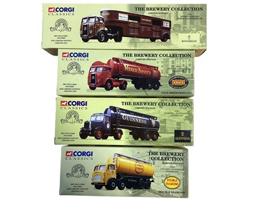 Lot 1944 - Corgi Classics 40th Anniversary Limited Edition 1:50 Scale The Brewery Collection diecast models including Seddon Atkinson Horse Transporter Set, Tankers & Delivery Trucks, all boxed (11)