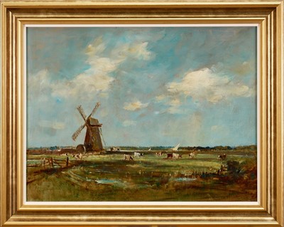 Lot 1165 - *Arthur Edward Davies (1893-1988) oil on canvas, Herringfleet Suffolk, signed, 39cm x 51cm, gilt frame