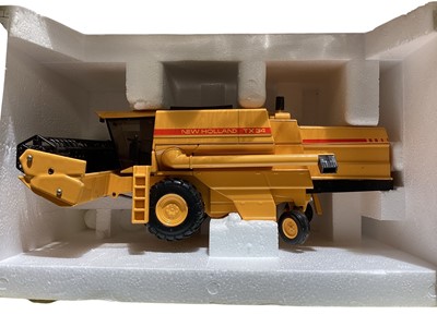 Lot 1951 - Joal Compact 1:42 scale New Holland TX-34 Combine Harvester & Hyster J1.080XMT Elevator, plus Ammann Yanmar and CAT D8R Series II Track-Type Tractor #55099, GC25K lift truck #55056, Mini-Hyd...