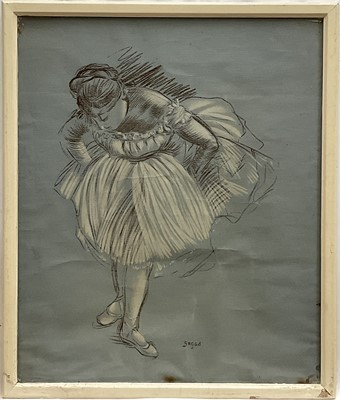 Lot 267 - After Degas, pastel, Ballerina, 60cm x 50cm, glazed frame