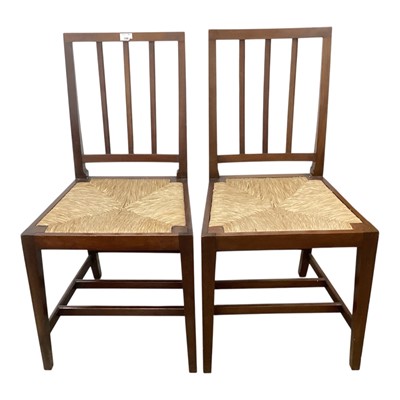 Lot 1331 - The Coronation of King Edward VII 1902, pair Coronation chairs with mahogany frames stamped 'Edward VII Coronation'