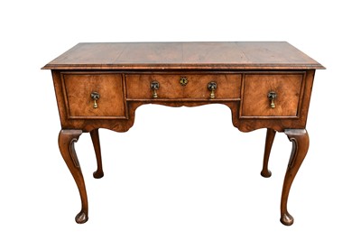 Lot 1452 - Queen Anne revival walnut dressing table