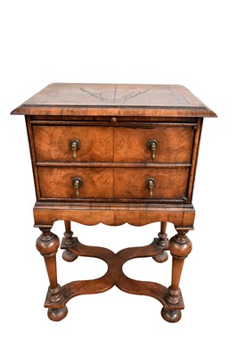 Lot 1453 - Queen Anne revival walnut side table