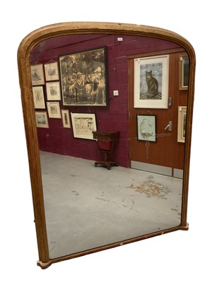 Lot 1487 - Very large Victorian gilt framed overmantel mirror