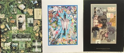 Lot 277 - *Richard Drew, known as Zacron (British, 1943-2012) signed limited edition print on card, Stone Thrower, 1/500, and two other signed prints on card, 88cm x 67cm (3)