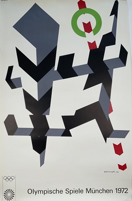 Lot 198 - 1972 Munich Olympic Games original poster by Allan Darcangelo (1930-1998) 101cm x 64cm, printed in Germany, unframed