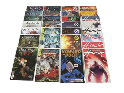 Lot 2861 - One box of modern comics to include DC Comics (Human Bomb) Marvel (Human Touch, Hyperion, Hawkeye), Valiant (Harbinger) and others. Mostly bagged and boarded in very good condition, approximatel...