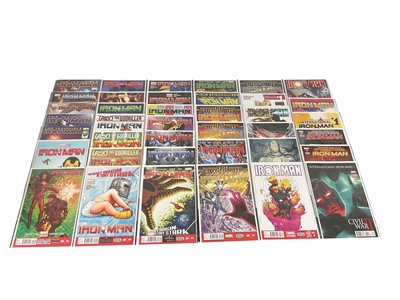 Lot 2854 - One box of modern comics to include Marvel comics (Iron Man), Dynamite comics (James Bond - multiple stories), Valiant comics (Ivar, Timewalker). Mostly bagged and boarded, in good condition. Ap...