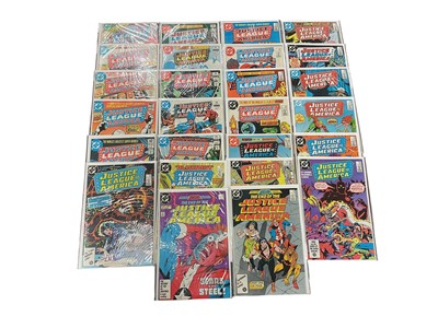 Lot 2853 - Small quantity of DC Comics 1977/87 Justice League America, bagged and boarded in good condition. Approximately 28 comics