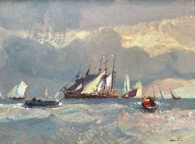 Lot 1166 - *Geoffrey Chatten (1938-2025) oil on board - Marine scene, signed, 43 x 59cm, framed