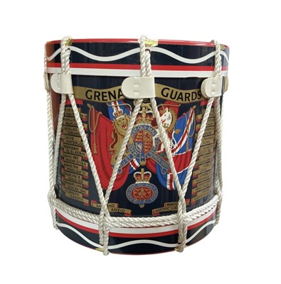 Lot 761 - Mid 20th century Grenadier Guards novelty drum-shaped ice bucket, 17cm in overall height