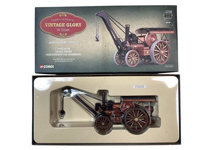 Lot 1964 - Corgi Vintage Glory 1:50 scale Fowler B6 Crane Engine #80108, Fowler B6 Showmans Locomotive #80101, Fowler B6 Road Locomotive #80104 and Fowler B6 Road Engine #80109, all boxed (4)