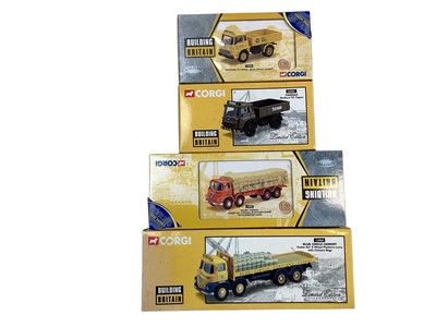 Lot 1965 - Corgi Limited Edition 1:50 scale Building Britain diecast vehicles including two Foden S21 8 Wheel Platform Lorries #13905 & #13904 and two Bedford Tipper Trucks #22902 & #22901, plus t...