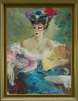 Lot 67 - Endre Koempoeczi-Balogh (1911-1977) oil on canvas - Portrait of a Lady, signed, 79cm x 59cm, framed