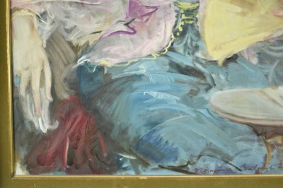 Lot 67 - Endre Koempoeczi-Balogh (1911-1977) oil on canvas - Portrait of a Lady, signed, 79cm x 59cm, framed