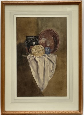 Lot 320 - Lady Lucy Herbert, Countess of Powis (1793-1875) watercolour, still life study, Agnews label verso, glazed frame