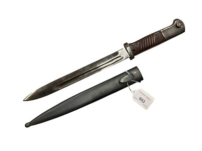 Lot 953 - Nazi German bayonet with scabbard
