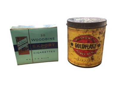 Lot 2992 - Unused Woodbine cigarettes and tin of tobacco