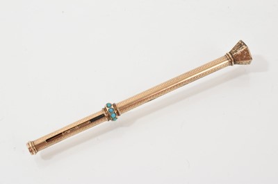Lot 508 - Victorian yellow metal propelling pencil