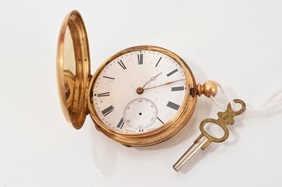Lot 558 - 18ct gold Swiss pocket watch