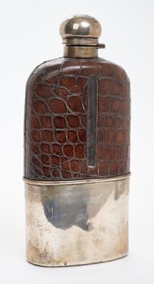 Lot 220 - Very large late Victorian silver hip flask