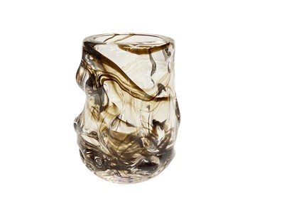 Lot 2241 - Whitefriars knobbly vase by Wilson and Dyer with original sticker, 13cm high