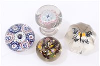 Lot 126 - 19th century millefiori glass paperweight,...