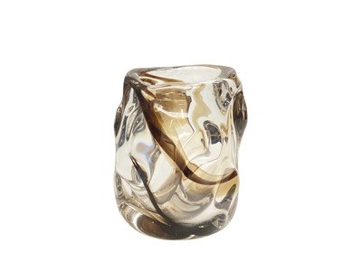 Lot 2247 - Whitefriars knobbly streaky vase by Wilson and Dyer, 13cm high