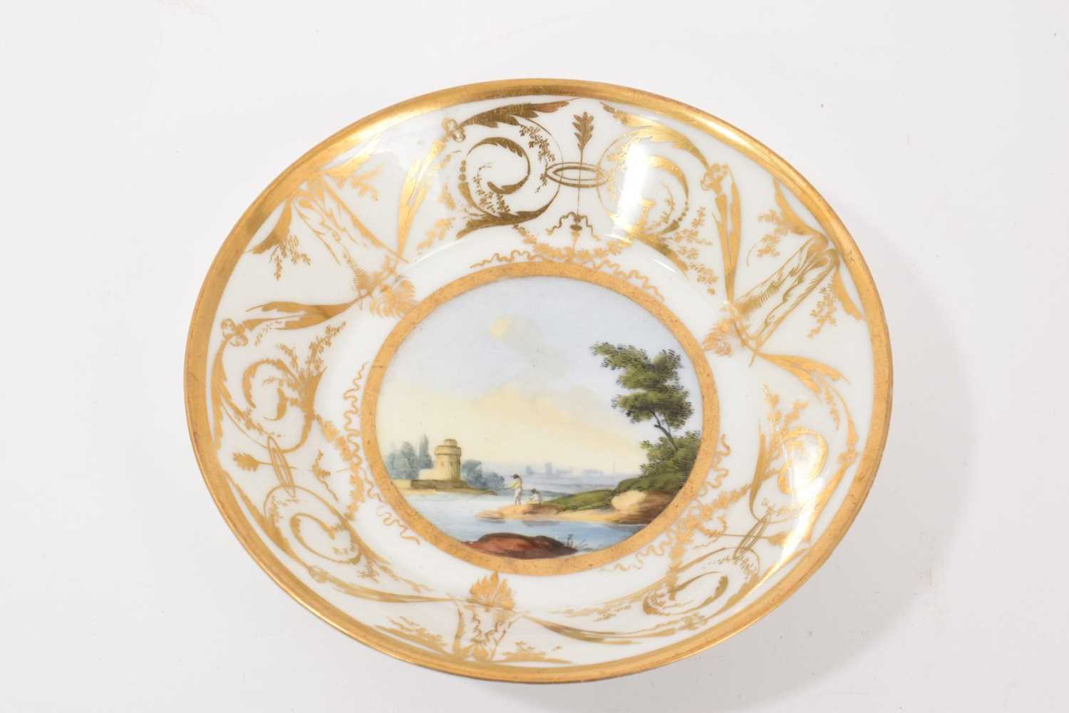Lot 5009 - Paris porcelain saucer, circa 1800-10