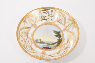 Lot 96 - Paris porcelain saucer, circa 1800-10