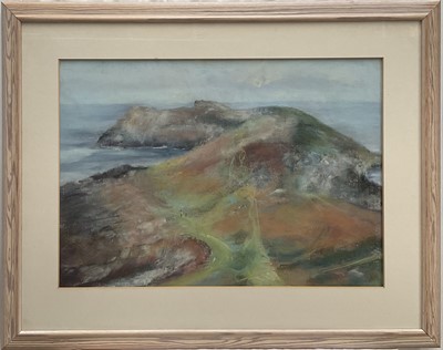 Lot 153 - Wendy McBride, Contemporary, pastel - Bryher Island, signed, inscribed verso, 48cm x 68cm, in glazed frame