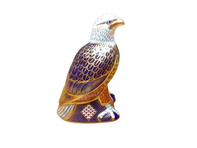Lot 2249 - Royal Crown Derby paperweight - Bald Eagle, 17cm high, boxed