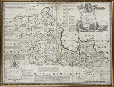Lot 832 - Emanuel Bowen: 18th century engraved map of Berkshire
