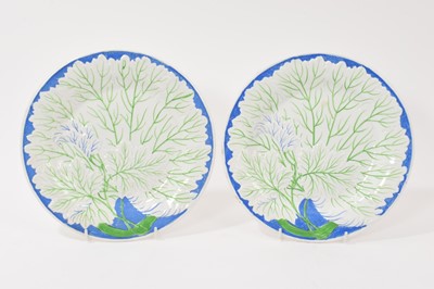 Lot 66 - Pair of 19th century leaf moulded plates