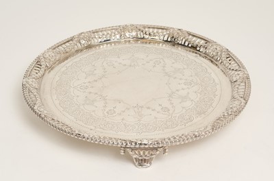 Lot 204 - Victorian silver pierced tray