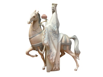 Lot 2260 - Large impressive Lladro porcelain figure - King Balthasar, 41cm high, boxed