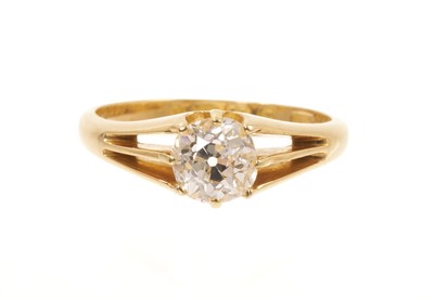 Lot 442 - Victorian diamond single stone ring