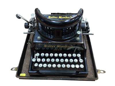 Lot 3006 - Rare antique Salter Standard No.10 typewriter in original carry case