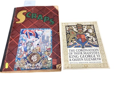 Lot 1169 - An official program and scrapbook of the Coronation of King George VI in 1937
